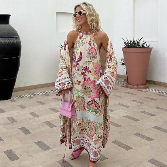 Zara Printed Kimono and Matching Dress Set - Picture 3 of 12